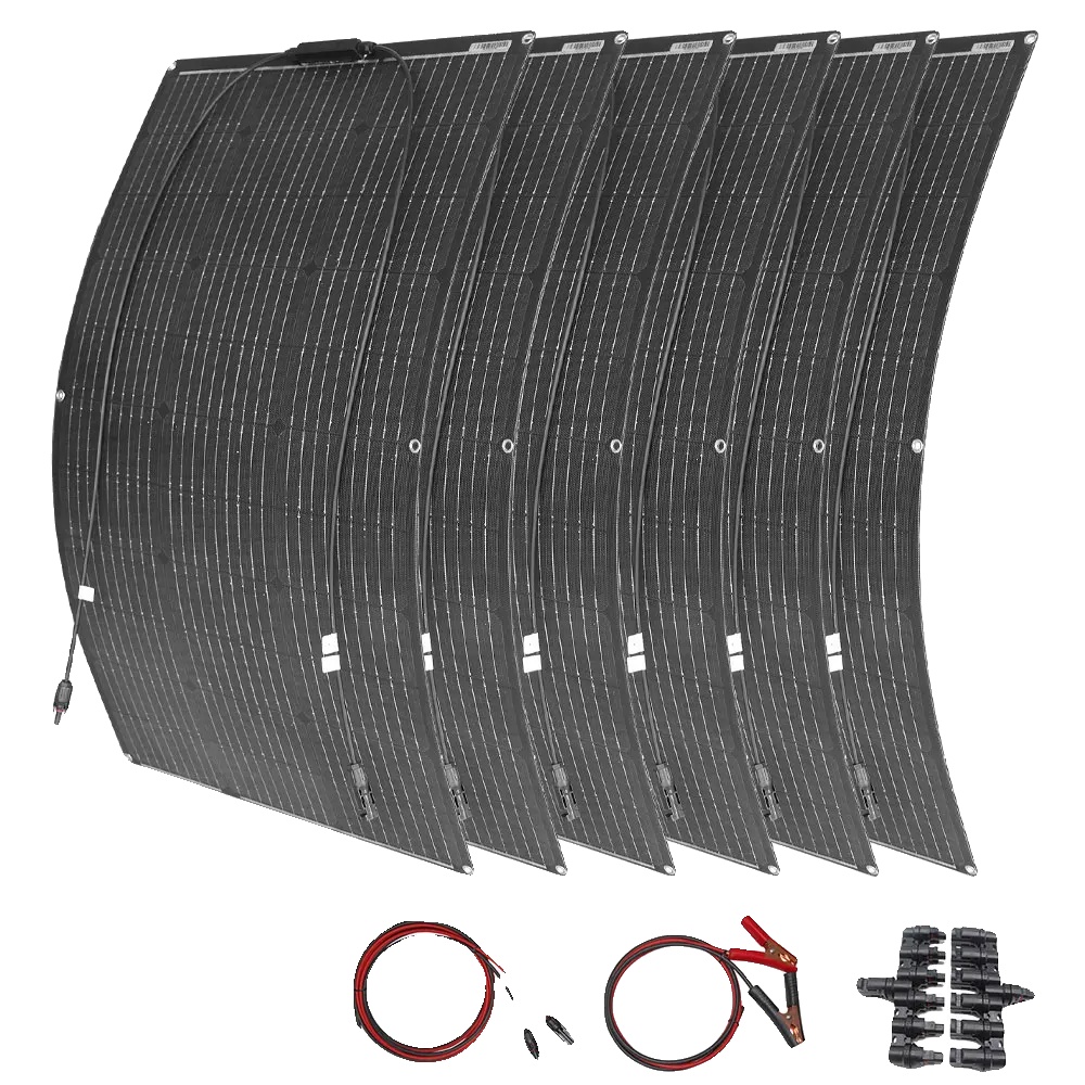 Solarmodul, 100 W Monokristallin, Wasserdicht, Schwarz