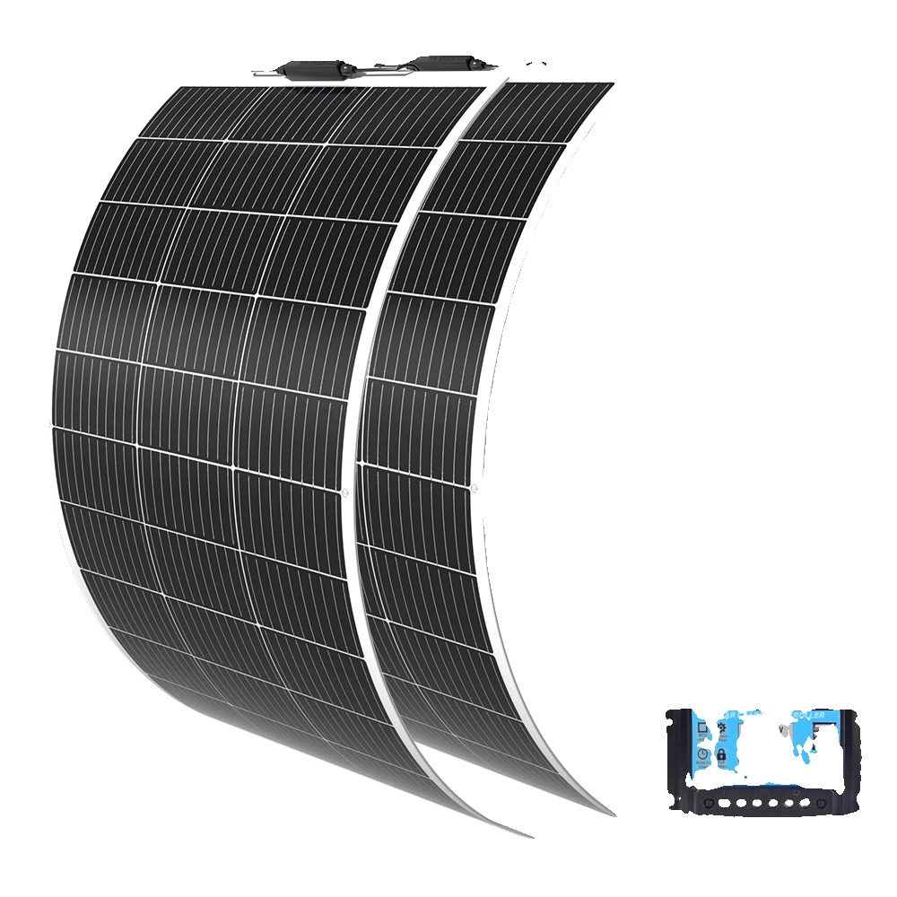 Solarmodul-set, Effizientes Monokristallines Design, Vielseitige Installationsmöglichkeiten, 200-w-solarset