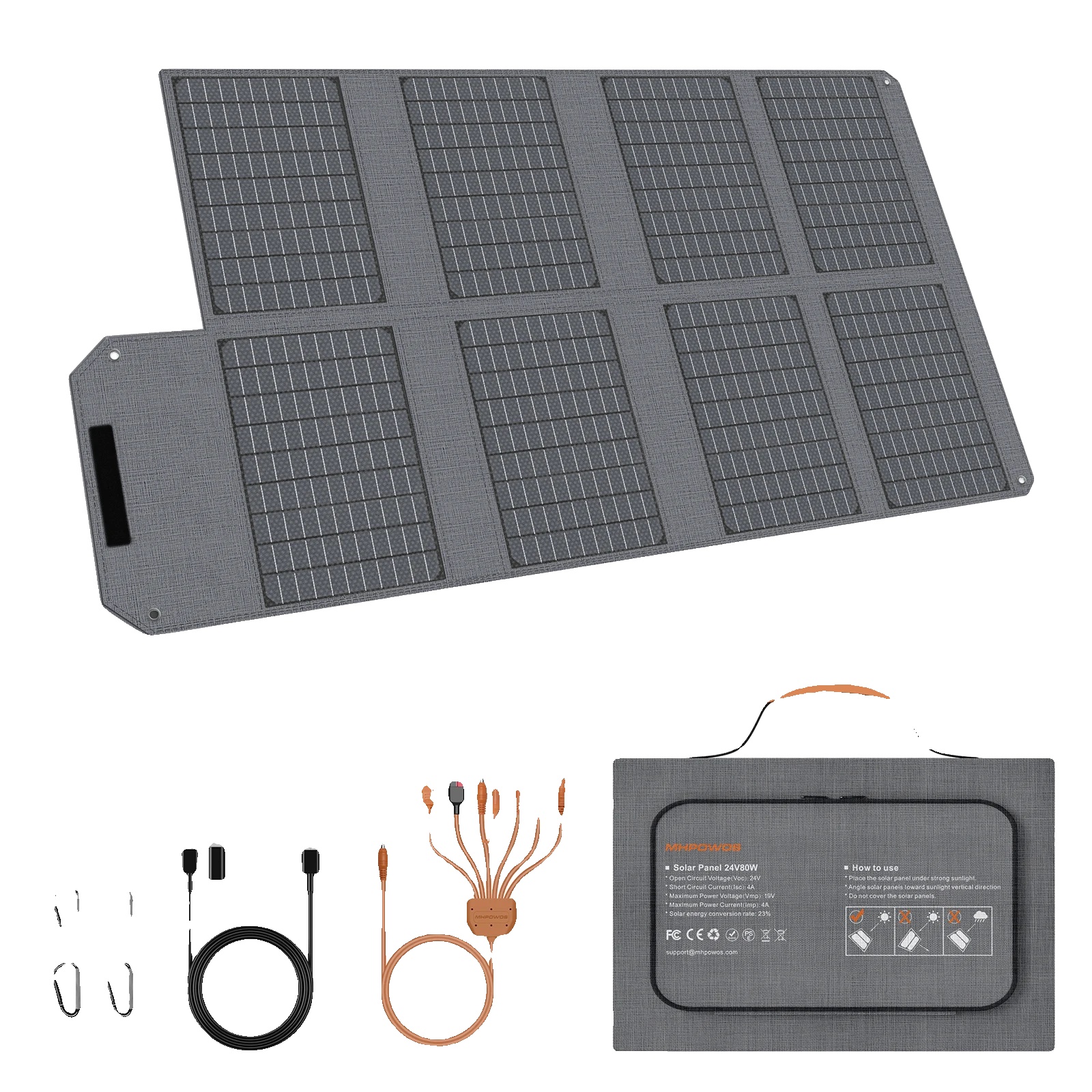 Tragbares Solarpanel, Effiziente Energielösung, 100-w-etfe-kit