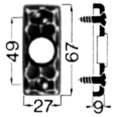 Scheitter - Drücker-Rosette Nr.282 Ei Rowe