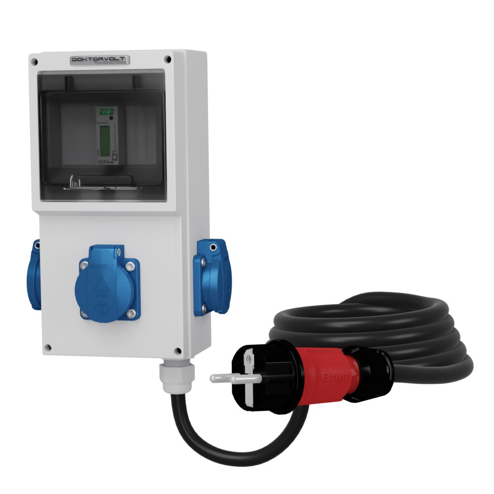 Mobiler Stromzähler Mid 3x230v Steckdose Doktorvolt 4302