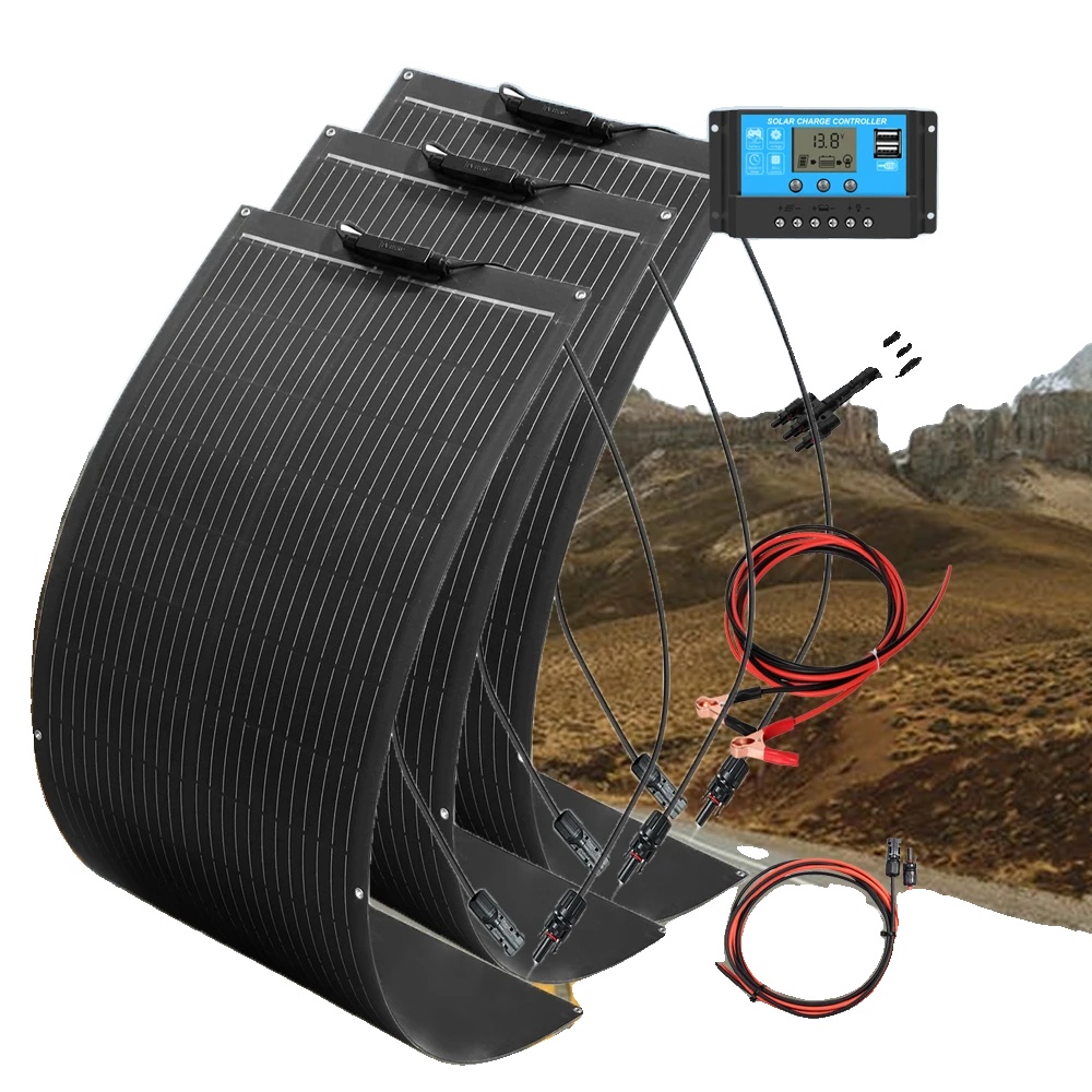 Solarmodul, 100 W, Flexibel, Monokristallin, Neues 200-w-set