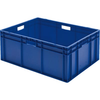 La-ka-pe - Transport-Stapelkasten B800xT600xH320 mm rot, geschlossen mit Griffloch