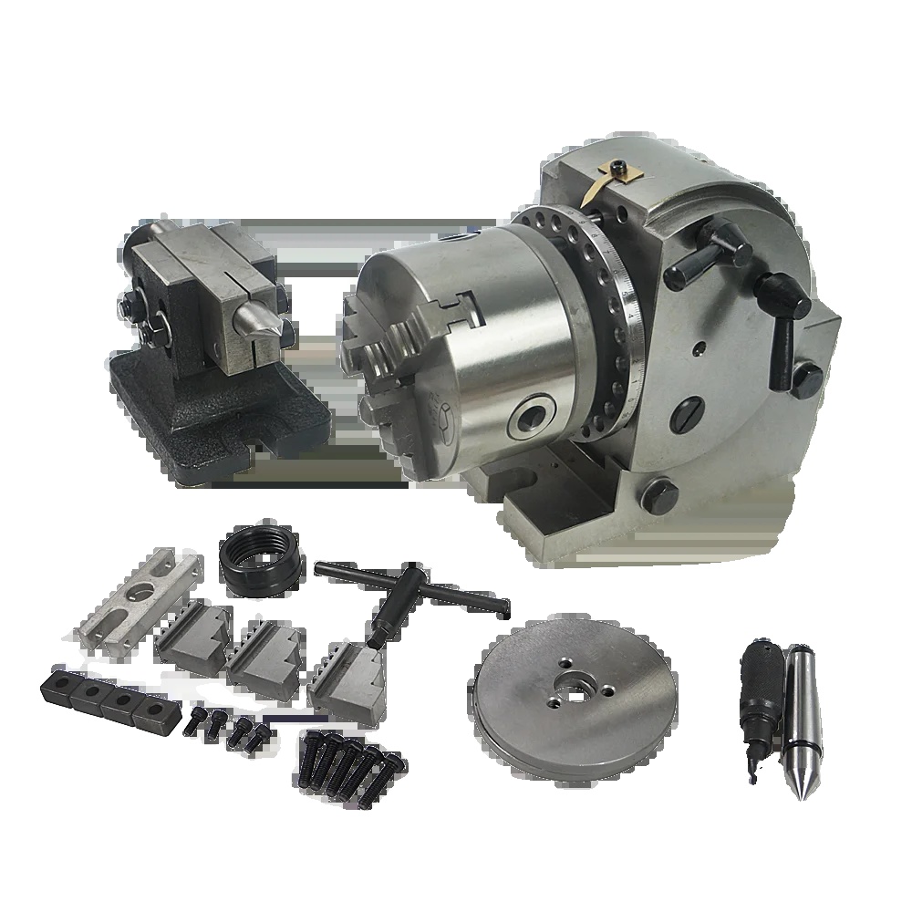 Drehtisch, Durchmesser 4", Horizontale Höhe 2,76", Zentrierbohrung Mt-2, Genauigkeit 0,01, Untersetzungsverhältnis 1:36