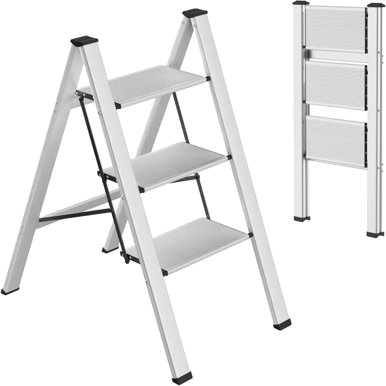 Ausziehbare Leiter, Leicht, Faltbar, 2-stufige Aluminiumleiter