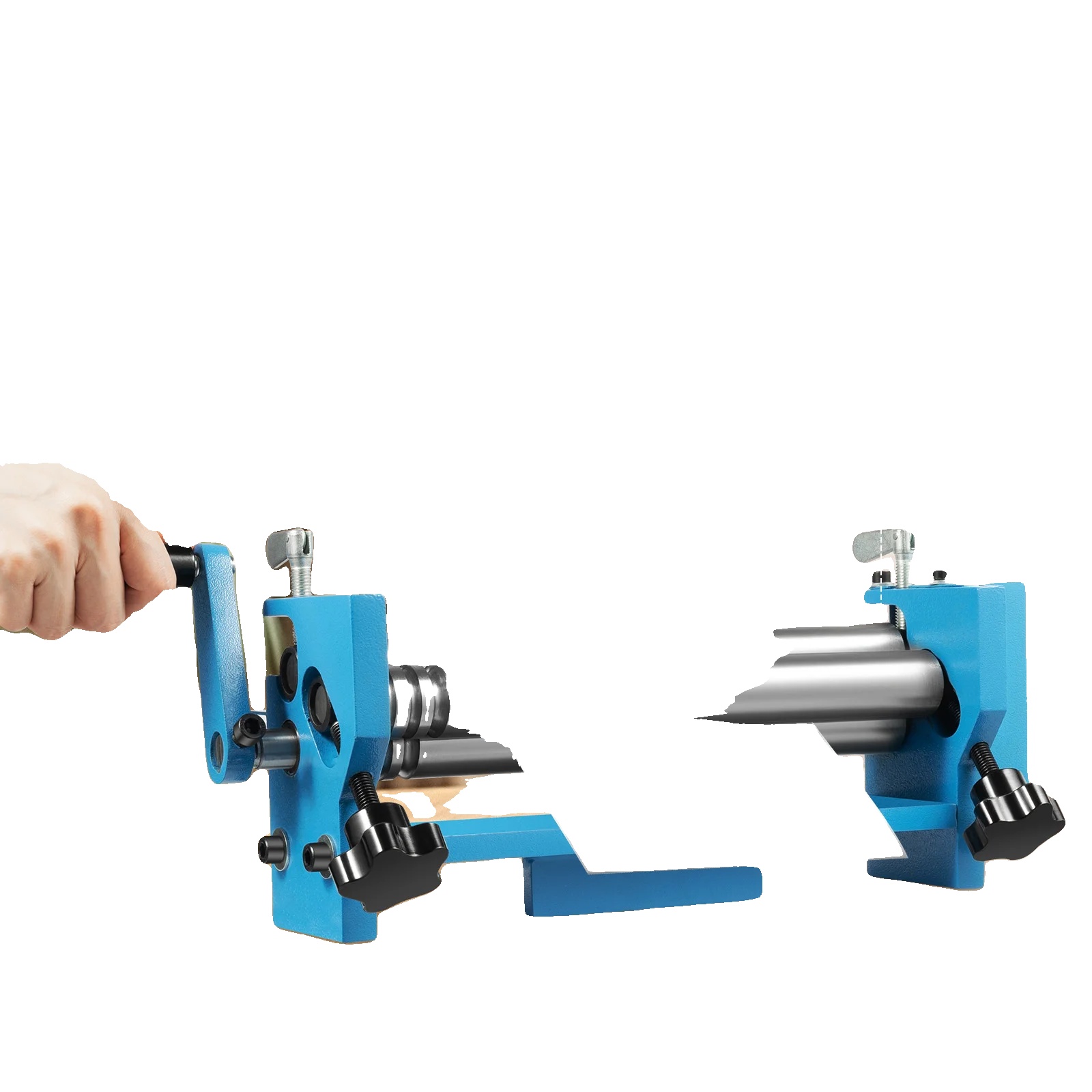 Rohrbiegemaschine, 630 Mm Arbeitsbreite, 90° Biegewinkel, Blau