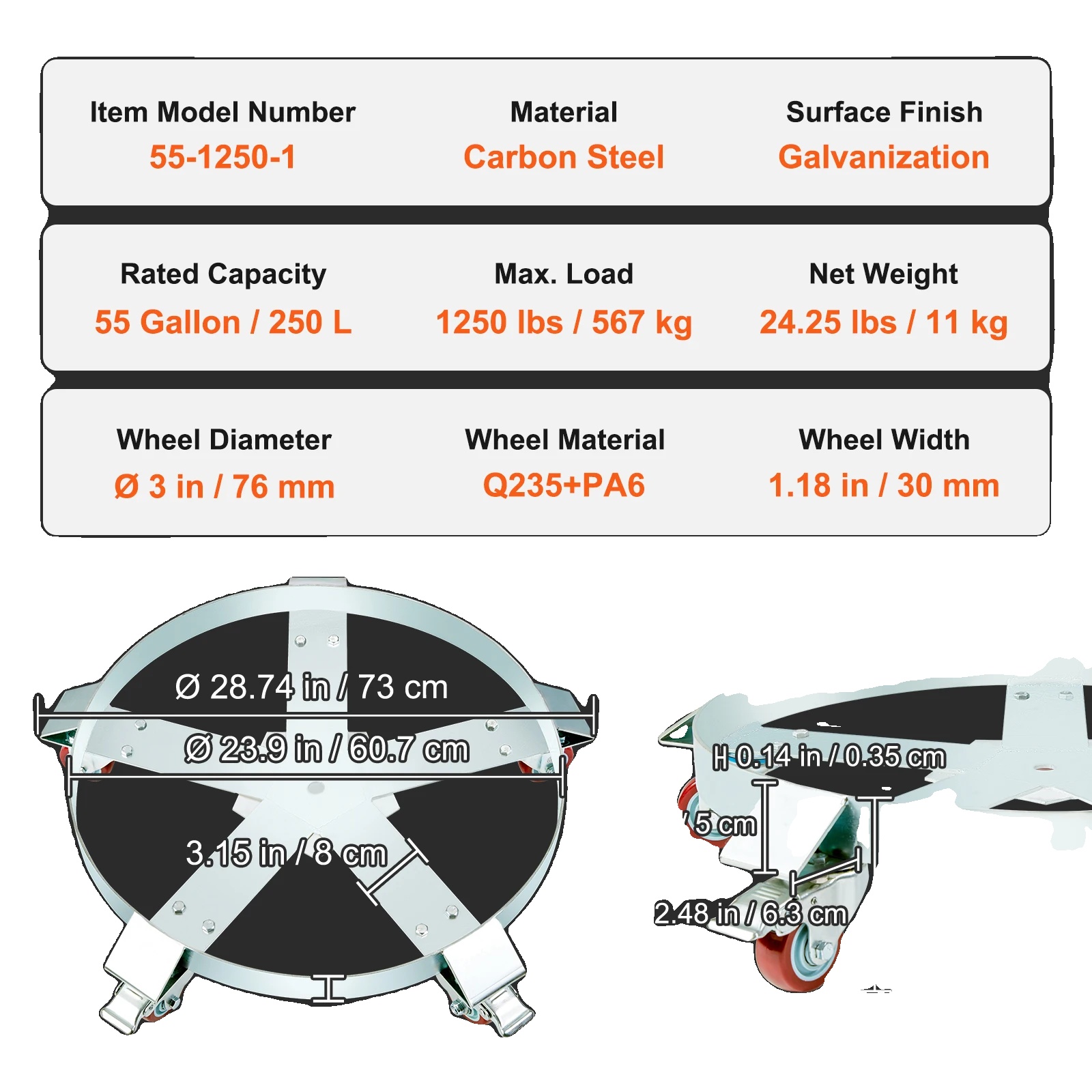 Handwinde, Manganstahl G80, Tragfähigkeit 1000 Kg