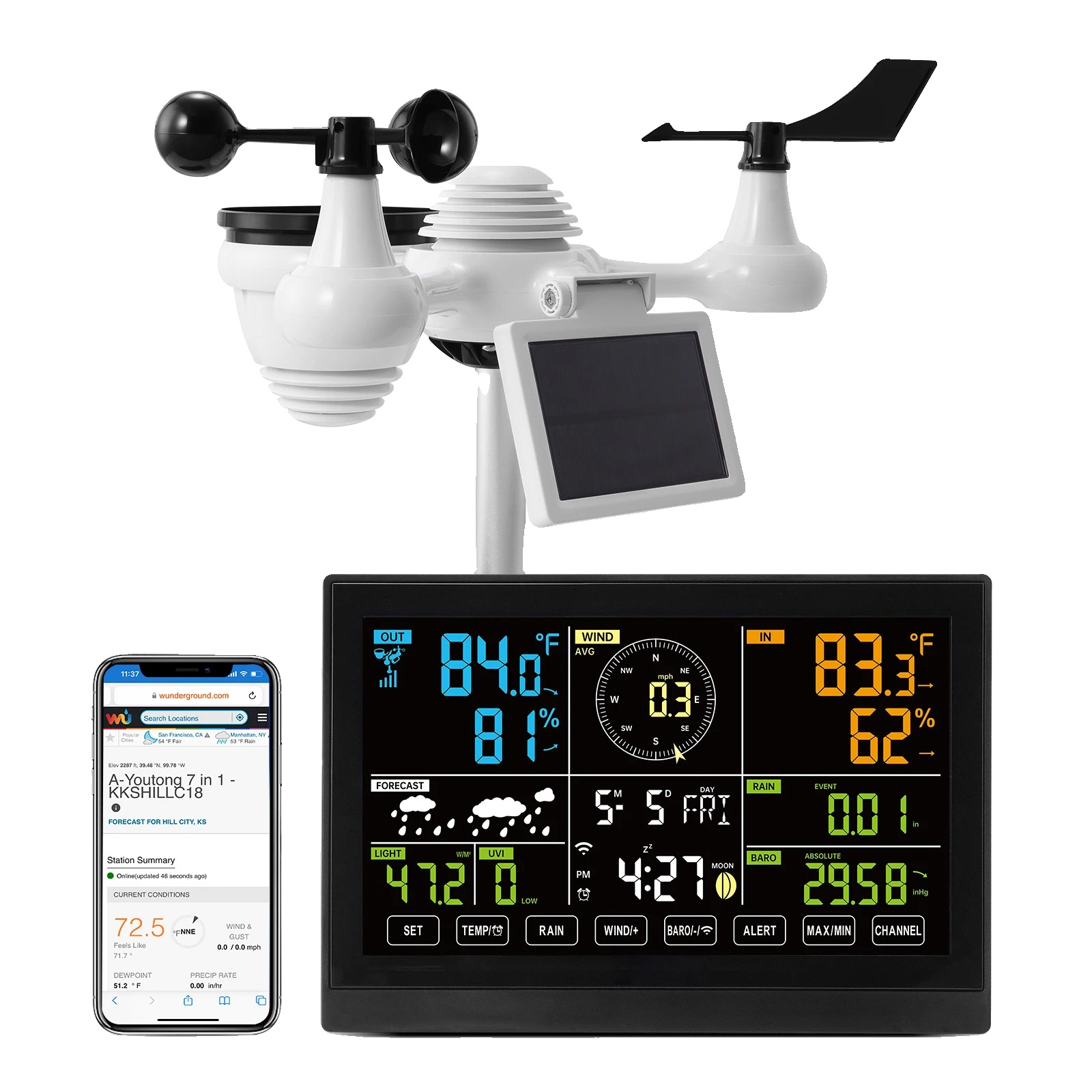 Solarladeregler, Mppt-technologie, Lcd-display, Mppt-60a, 12v/24v-automatik, Integrierter Inselbetrieb