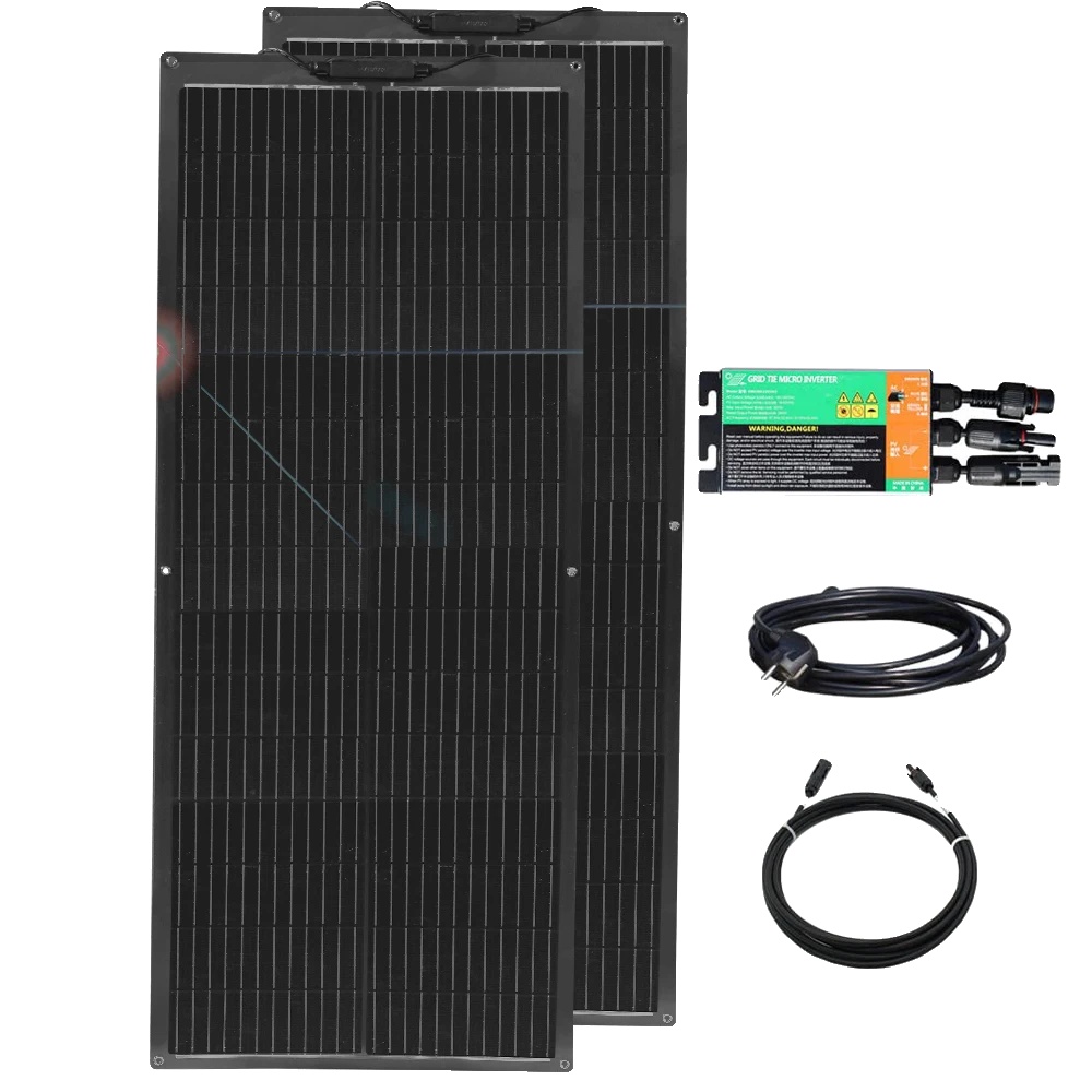 Solarmodul, 24 % Wirkungsgrad, Wasserdichtes Design, 4 Stück Mit Steuerung