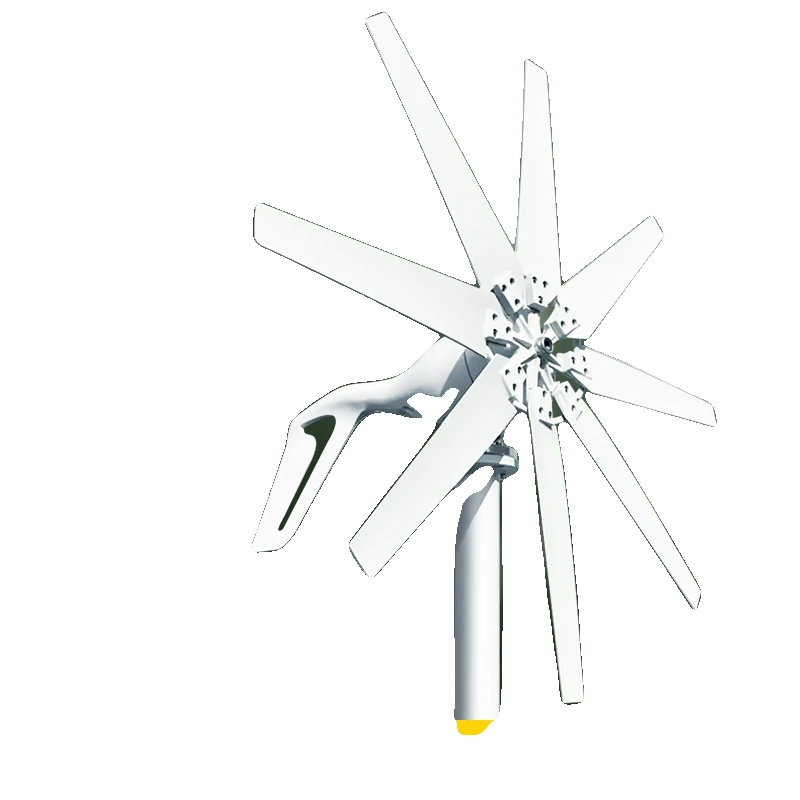 Windkraftanlage, Kompakte Bauweise, Hoher Wirkungsgrad, Weiß, 600 W, 12 V