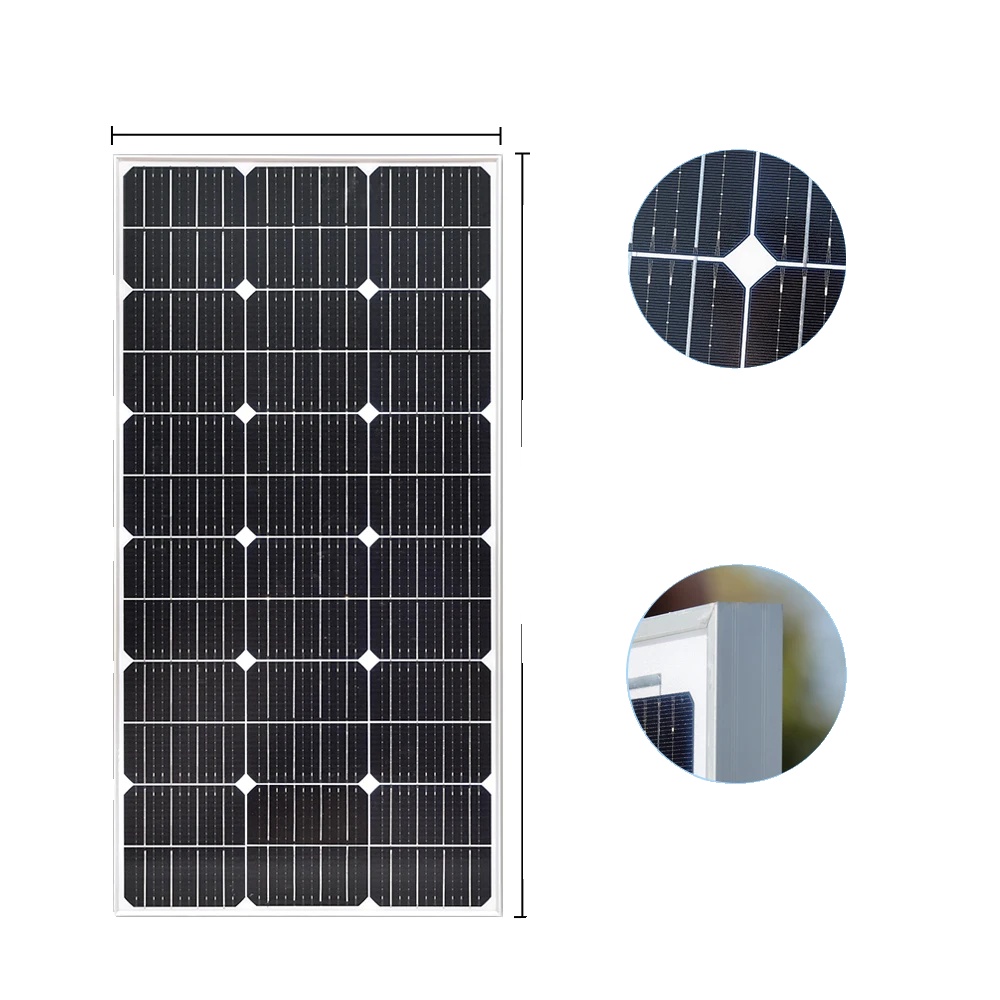 Solarmodul, Hohe Effizienz, Flexibles Design, 19,8 V, 150 W
