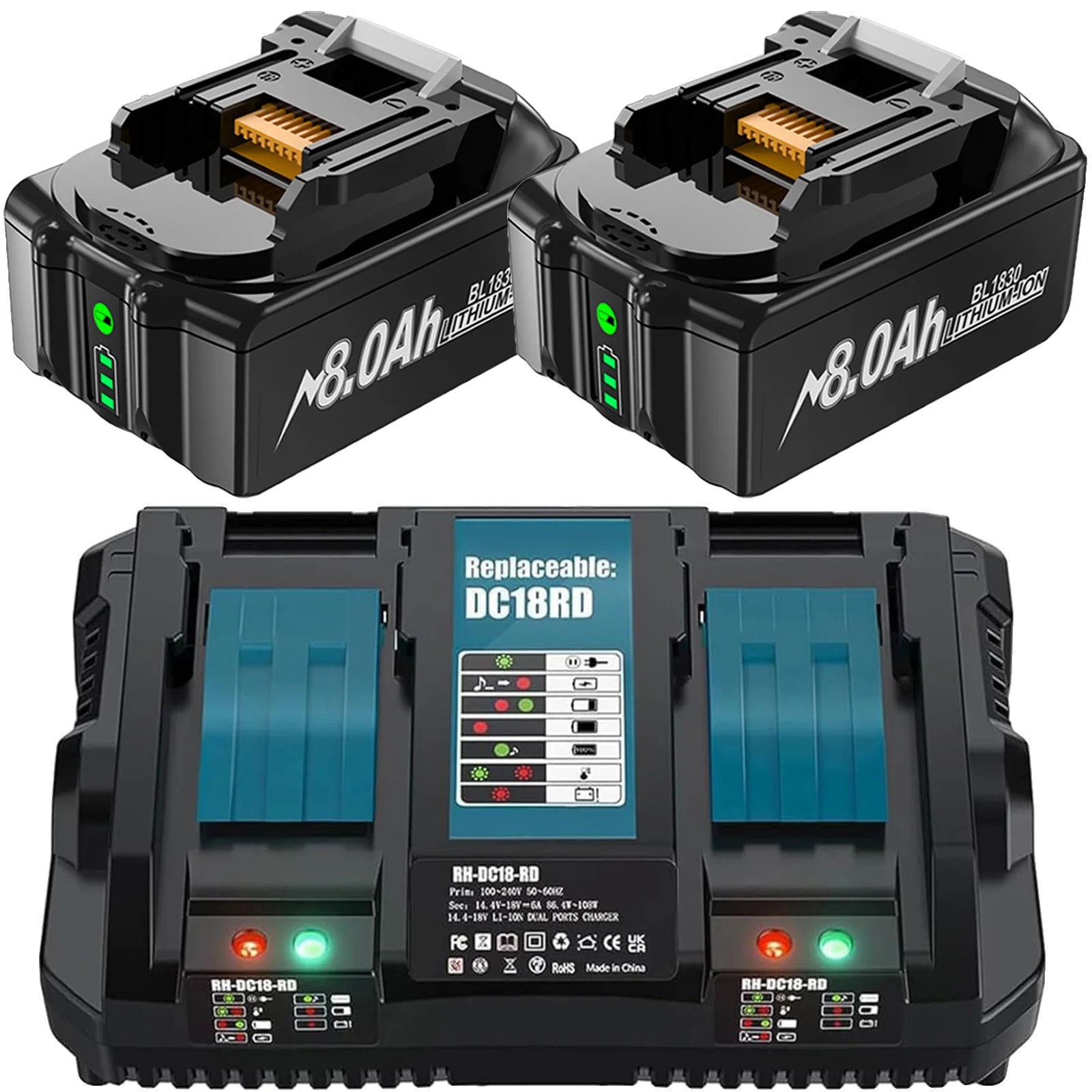 Wiederaufladbare Aa-batterien, 2200 Mah Kapazität, Sicher Und Zuverlässig, 16 Stück