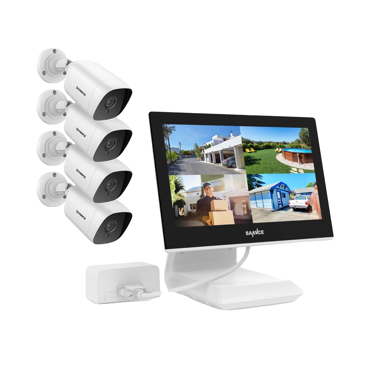 Cctv-sicherheitskamerasystem, 8 Kanäle, Ki-bewegungserkennung, 8-kanal-6-bullet-kameras, 3t (outdoor-sport)