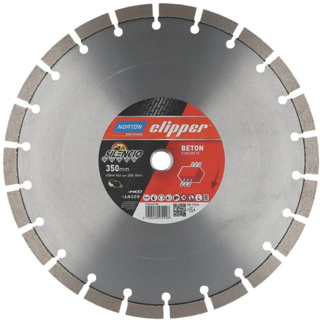 Diamanttrennscheibe Extreme Silencio Ø 350 mm für Trennschleifer 5500 min-1 Segmenthöhe 15 mm