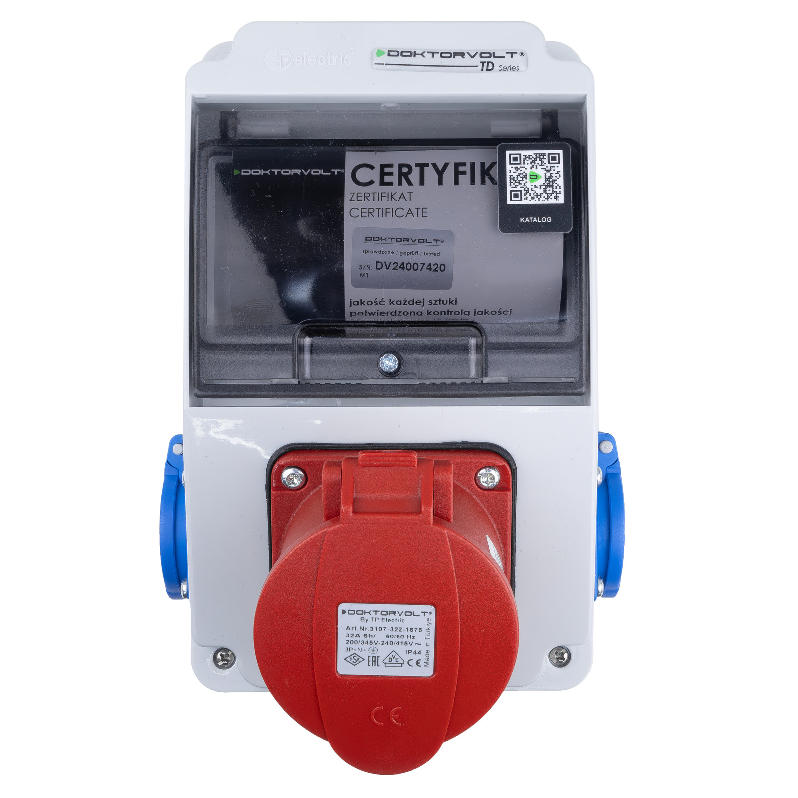 Bauverteilerkasten Xs 32a 2x230v Erbetka Ohne Ip44-schutzart, Doktorvolt Dv-5084-d Steckdosen