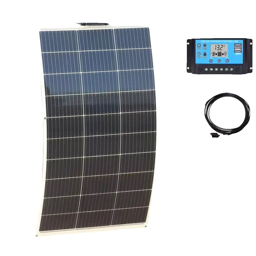 Solarmodul, Monokristallin, Wasserdicht, 200 W (2 Stück 100 W Set)