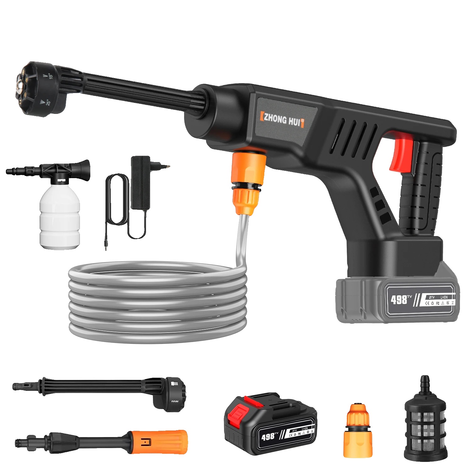 Kettensäge, Bürstenloser Motor, Leichtes Und Tragbares Design, 2x Akku-set A, Eu