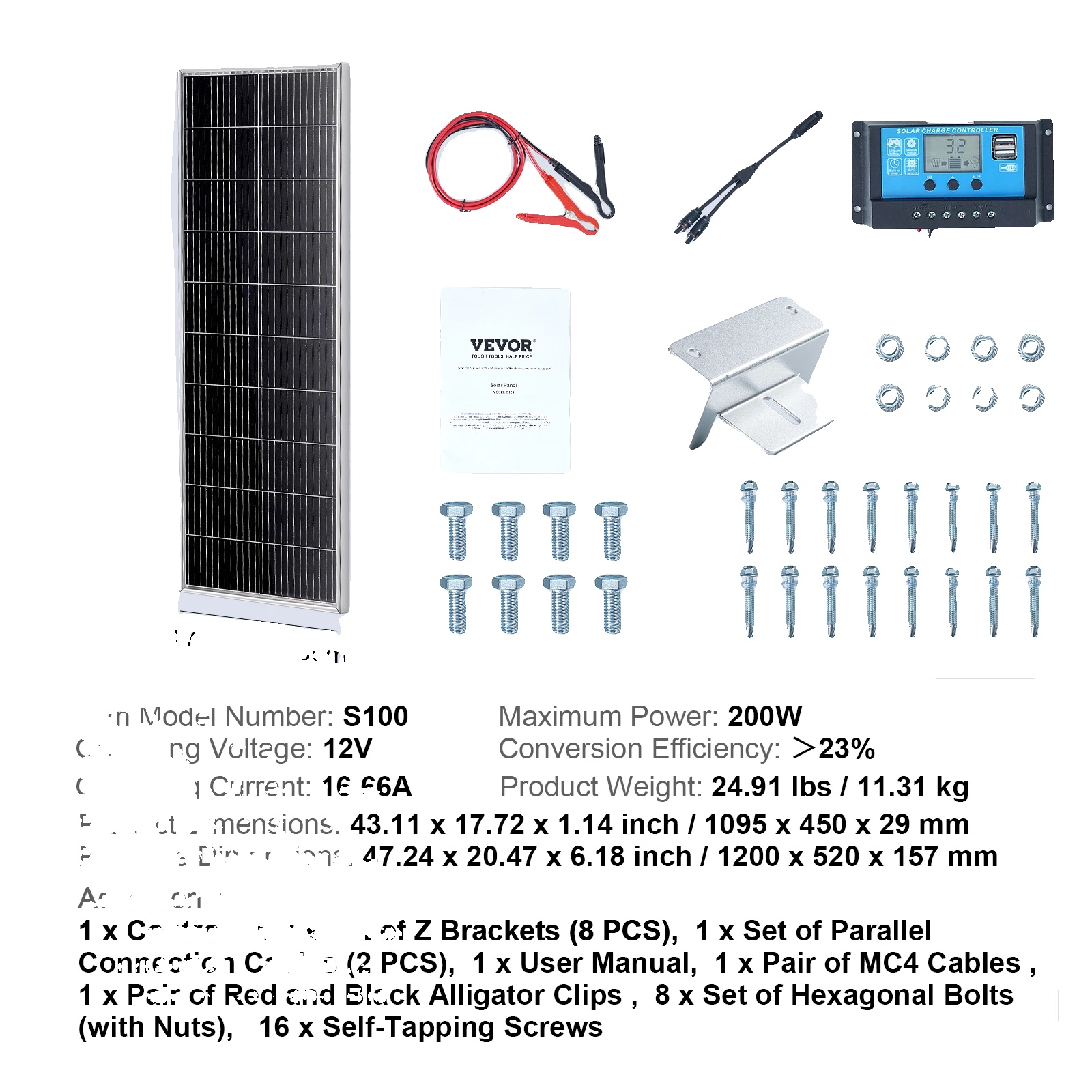 Flexibles Solarpanel, Hohe Effizienz, Vielseitige Kompatibilität, 12v 100w Solar-kit