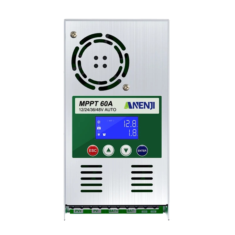 Solarladeregler, 60 A Ladestrom, 150 V Maximale Solareingangsspannung, Kompatibel Mit 12-v-/24-v-/36-v-/48-v-systemen, Bis Zu 98 % Wirkungsgrad, Lcd-display