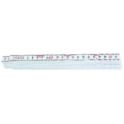 Gliedermassstab Kunstst. 2m weiss - Hultafors