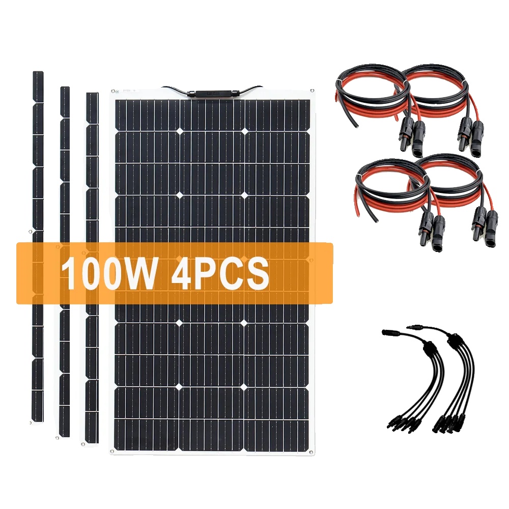 Solarmodul, Halbflexibles Design, Hoher Wirkungsgrad, 120 W, 2 Stück (240 W)