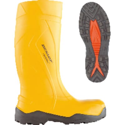 Sicherheitsstiefel EN20345 S5 ci src Gr.40 Purofort+ gelb Stahlkappe/sohle - Dunlop