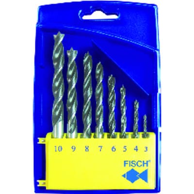 Holzspiralbohrer-Kassette 0120 Bohrer ø 3-10 mm 8-teilig - Fisch