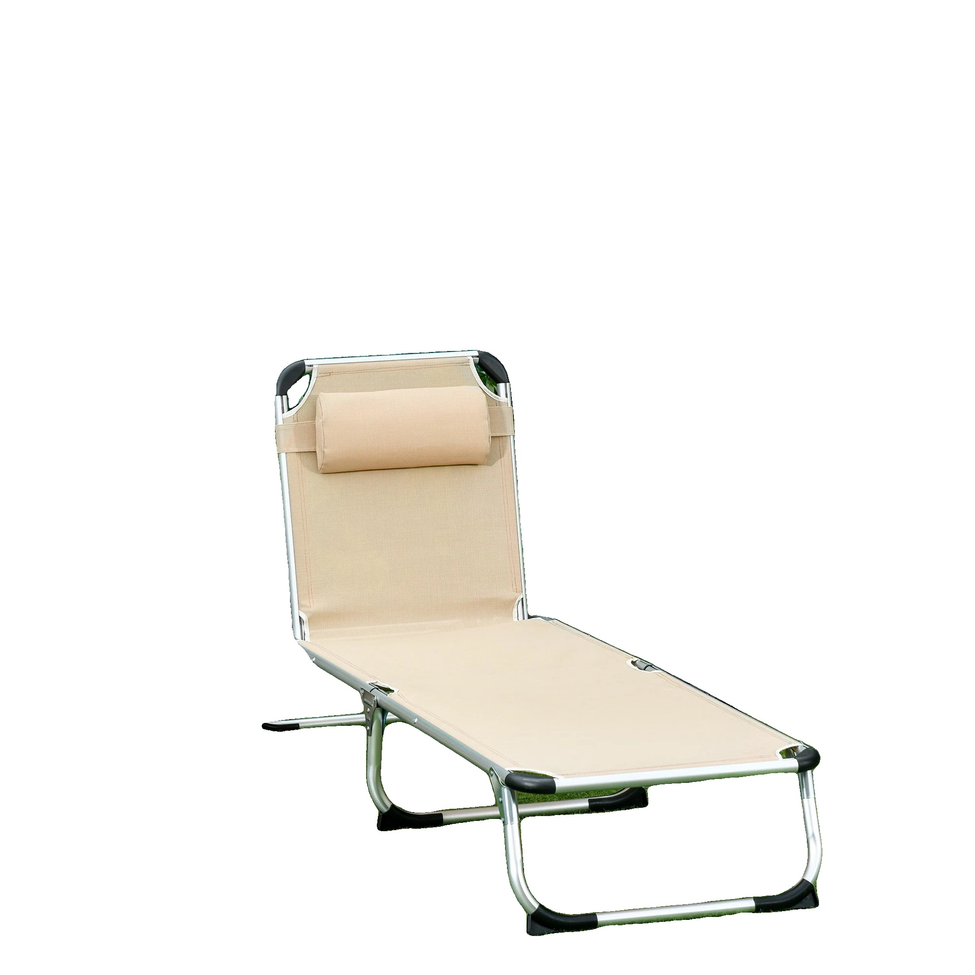 Klappstuhl, Aluminiumrahmen, 7-fach Verstellbare Rückenlehne, Belastbarkeit 120 Kg, 53 X 63 X 107 Cm, Geringes Gewicht 3,7 Kg