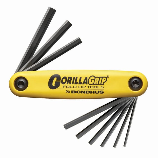 GorillaGrip® Messer mit 9 Inbusschlüsseln in 5/64-1/4" Zoll Bondhus 12589