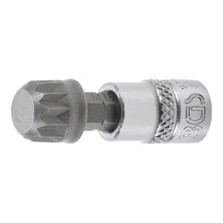 Bgs Technic - Bit-Einsatz Antrieb Innenvierkant 6,3 mm (1/4') Innenvielzahn (für xzn) M12