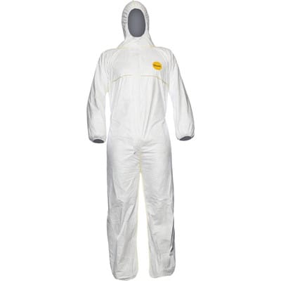Schutzoverall Typ 5/6 Tyvek 200 EasySafe, weiß, Unisex-Größe: l - Dupont