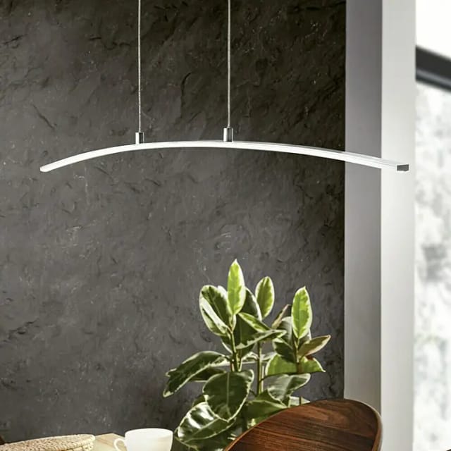 Eglo - led Pendelleuchte Lasana chrom 90 cm warmweiß Deckenlampen & Kronleuchter