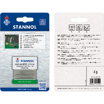 Stannol - Elektroniklot Lötdraht hf 32 ø 1,0mm Wickel S-Sn99,3Cu0,7
