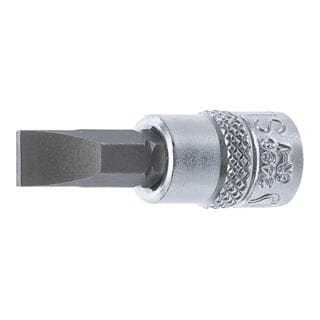 BGS Bit-Einsatz Antrieb Innenvierkant 6,3 mm (1/4") Schlitz 7 mm - 2496