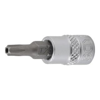 Bgs Technic - Bit-Einsatz Antrieb Innenvierkant 6,3 mm (1/4') T-Profil (für Torx) mit Bohrung T25