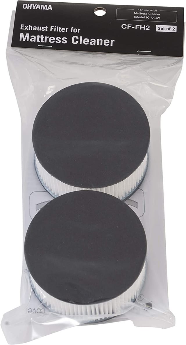 2er-Set Abluftfilter für Milbensauger, Beseitigt 95% der Partikel von 0,3m, Milben, Allergene und Staub, Filtergrad F9, Für IC-FAC2 - Quilt Cleaner