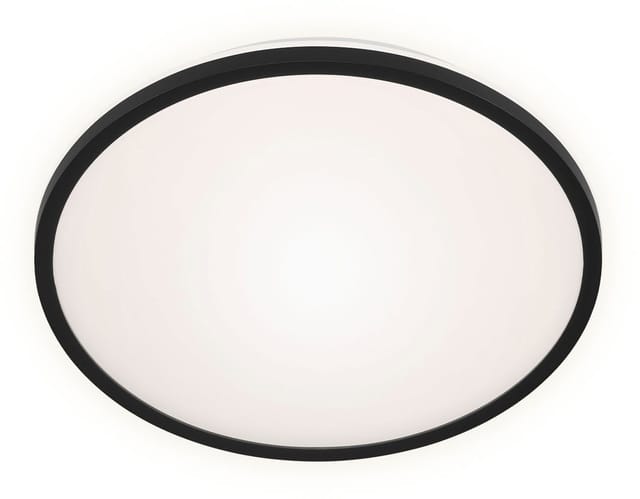 Brilo - led Deckenleuchte Deckenlampe Hintergrundbeleuchtung 15W Ø28cm schwarz ner