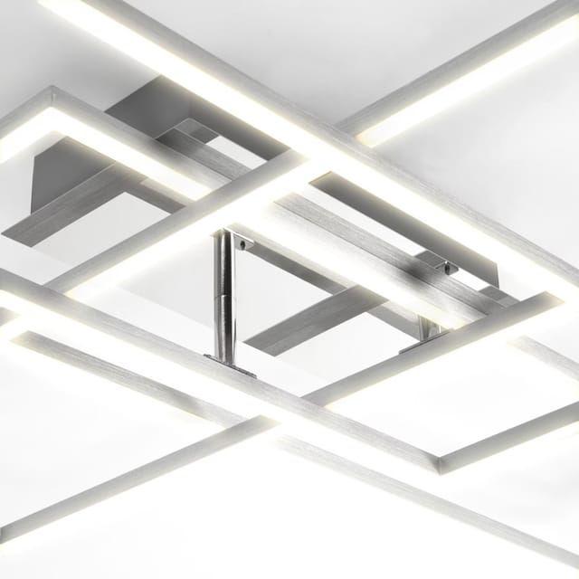 LED Deckenleuchte Wandleuchte Backlight 50W silber Metall-Kunststoff Briloner