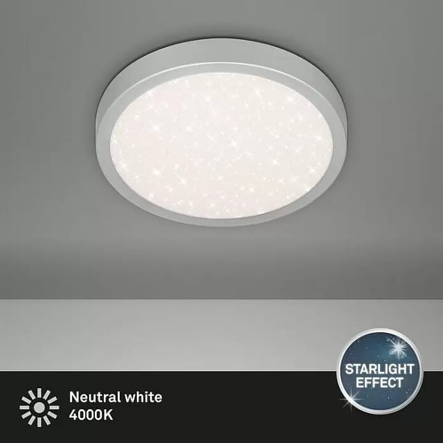 Briloner - led Deckenleuchte Sternenhimmel 18W silber Metall-Kunststoff Ø28 cm