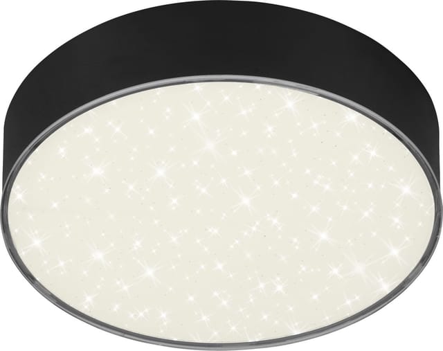 Briloner - led Deckenleuchte Rund Sternenhimmel 11W Schwarz Metall 15,7cm 4000K