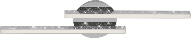 Briloner - led Deckenleuchte Wandleuchte Glitzerffekt 2-flammig 10,5W chrom Metall