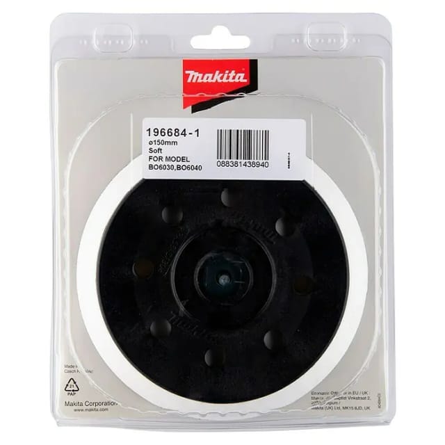 Schleifteller Weich für Exzenterschleifer / Schleifmaschine 150 mm M8 ( 196684-1 ) - Makita
