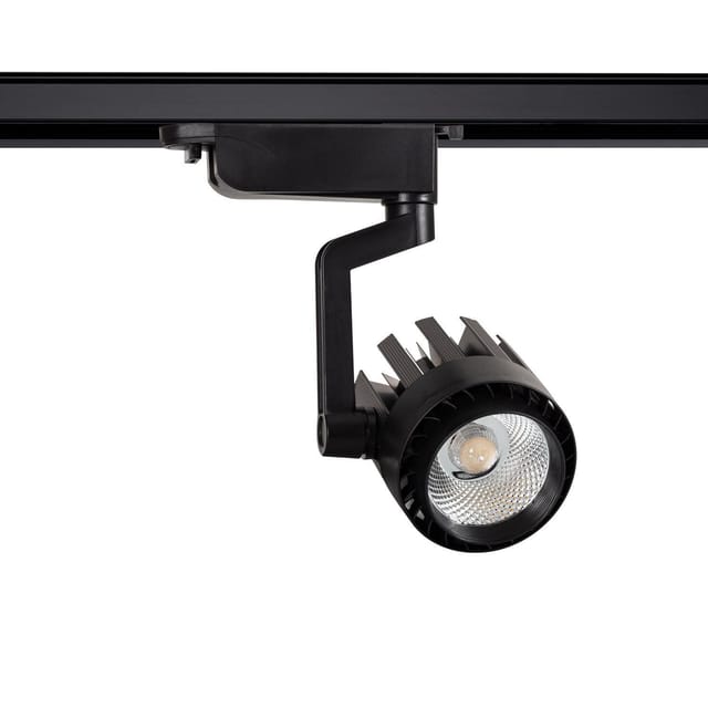 Ledkia - 3-Phasenstromschiene LED-Strahler 30W Dora Schwarz 3000K Warmweiß