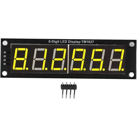 0,56 Zoll 6-stellige 7-segment-digitalanzeigeröhre Led-segmentanzeigemodul Tm1637 Led-anzeigeröhre Digitalanzeige-steuermodul Röhre Mit Gelbem Licht