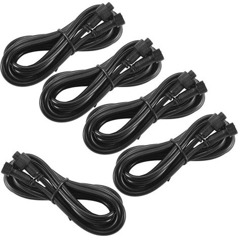 5 Stück 2-polige 2-m-verlängerungskabel Für Warmweiße/kaltweiße/blaue Led-einbaustrahler Im Außenbereich, Nur Für Fvtled