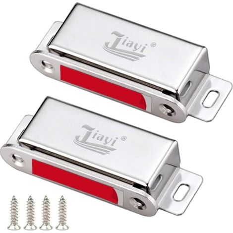 Starker 30-kg-schranktürmagnet, 2er-pack, Magnetverschluss Aus Edelstahl, Starker Magnetverschluss Für Küchentüren, Schubladen, Schränke Und Möbel