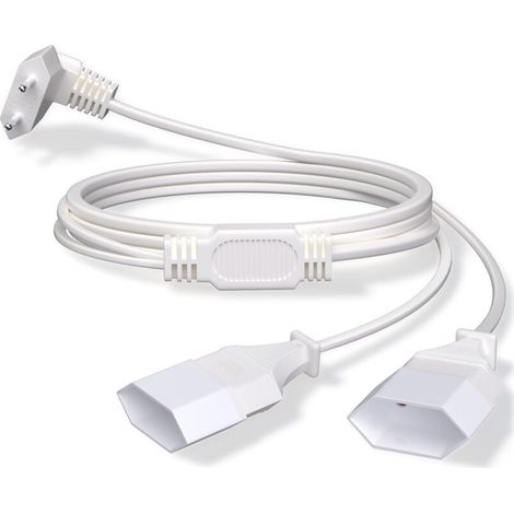 M Verlängerungskabel, Typ-c-stecker, Flach, 250 V/2,5 A Für Computermonitor, Fernseher, Pc, Projektorlampe – Weiß