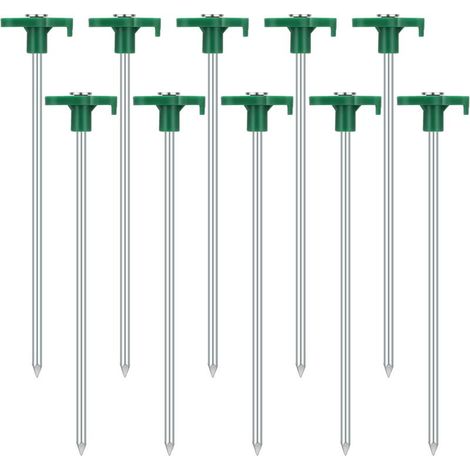 10er-pack Robuste Zeltnägel – Sturmfeste Zeltnägel – Stahl-zeltnägel – Camping-heringe – Stabile Zeltnägel Für Harten Boden Und Wälder