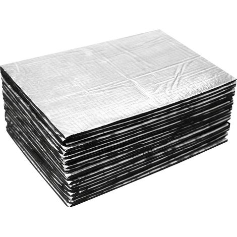 20er-packung Akustik- Und Wärmedämm-autofußmatten, Selbstklebend, 250 × 180 × 5 Mm, Alubutyl, Vibrationsdämpfend, Feuerfest, Wasserdicht