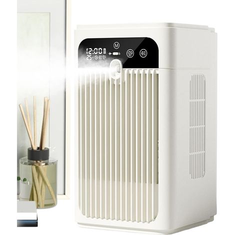 Klimatisierter Ventilator – Persönliche Kühlung Mit Zeitanzeige, 500-ml-wassertank, Tisch-luftbefeuchter-ventilator – Für Schlafzimmer, Wohnzimmer, Küche, Büro, Tisch, Outdoor-aktivitäten Und Camping